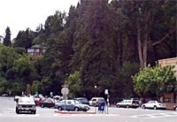Cars in downtown Mill Valley